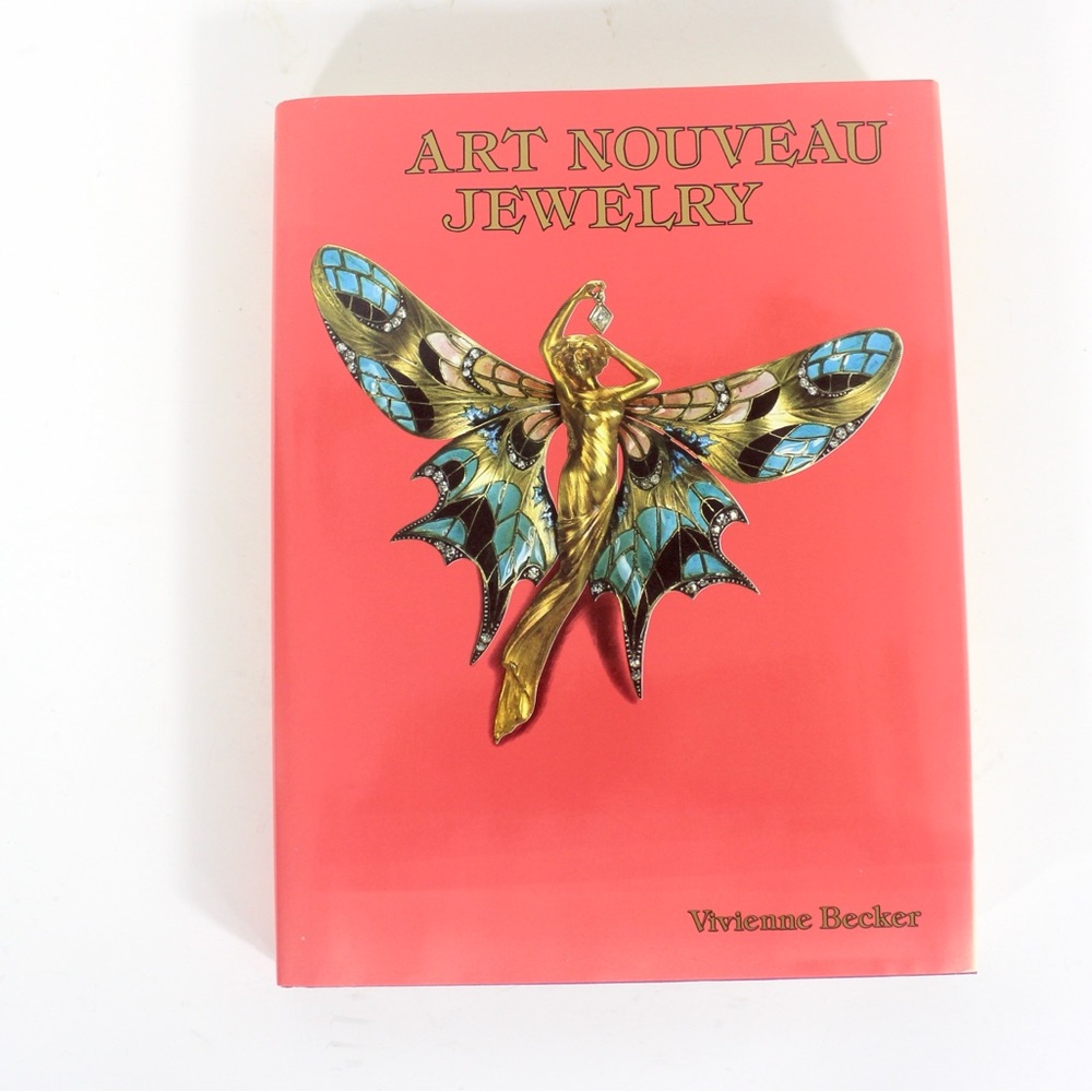 Vintage Art Nouveau Jewelry 1st Edition Hard Cover Coffee Table Book Becker